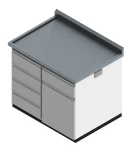 Gidsa - Mesas a muro con vitrina