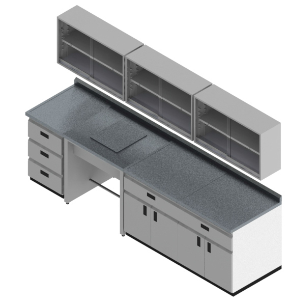 Gidsa - Mesas a muro con vitrina