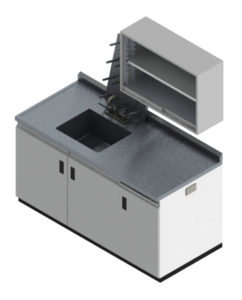 Gidsa - Mesas a muro con vitrina