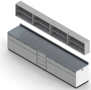 Gidsa - Mesas a muro con vitrina