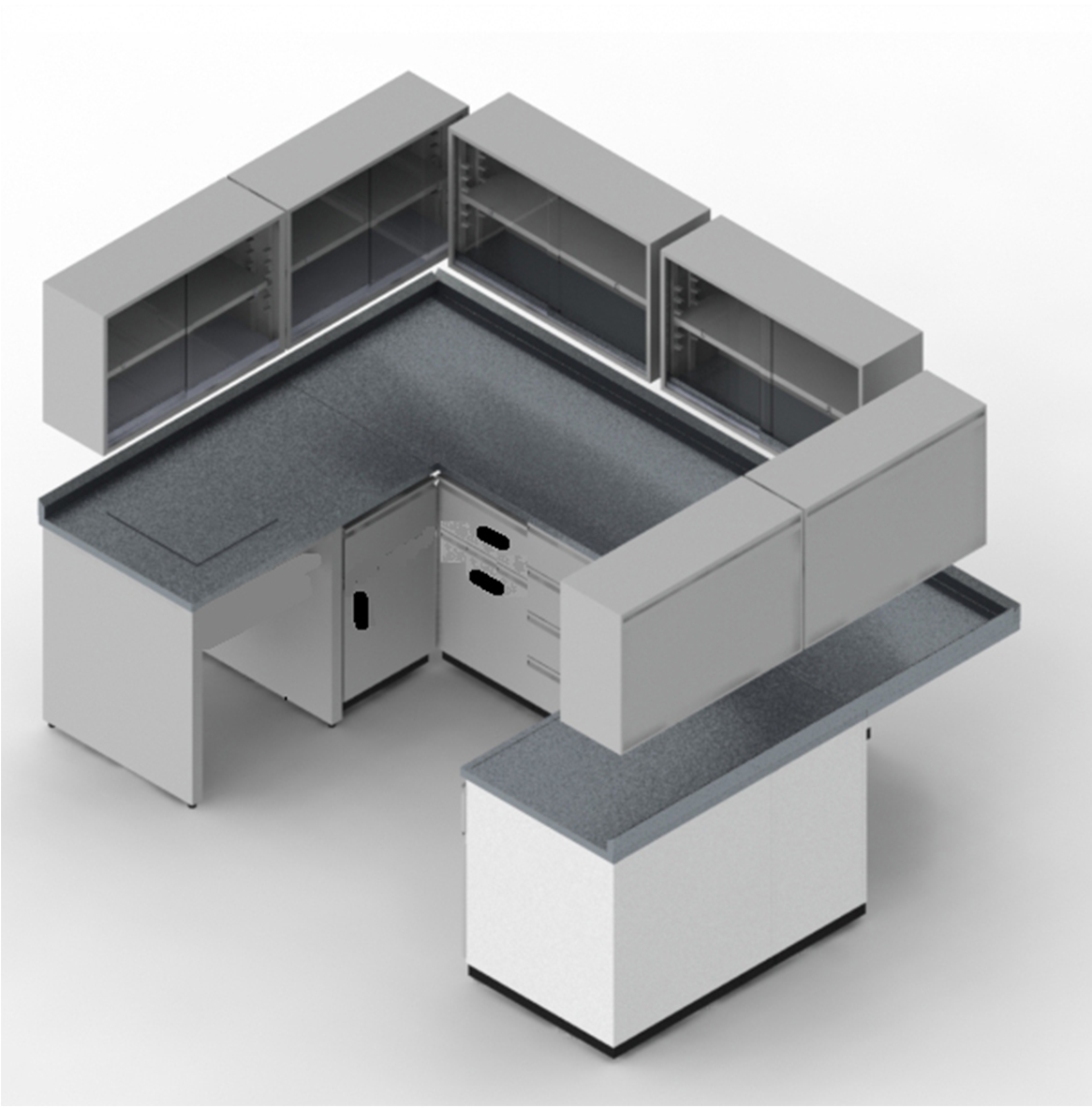 Gidsa - Mesas a muro con vitrina