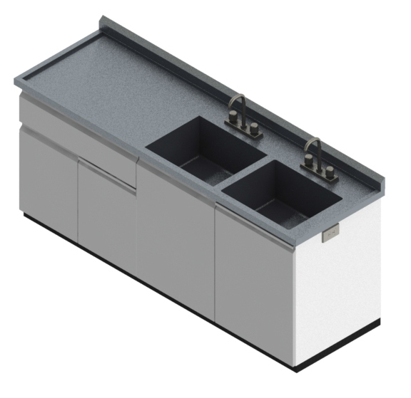 Gidsa - Mesas a muro con vitrina